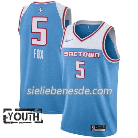 Kinder NBA Sacramento Kings Trikot De'Aaron Fox 5 2018-19 Nike City Edition Blau Swingman